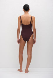 Square Maillot - Aubergine Crinkle - Matteau